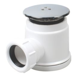 Flomasta  Dome Compression Shower Waste White 50mm