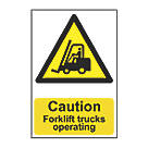 'Caution Forklift Trucks Operating' Sign 420mm x 297mm