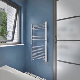 Flomasta 1000mm x 500mm 1020BTU Chrome Flat  Towel Radiator