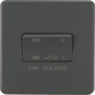 Knightsbridge  10AX 1-Gang TP Fan Isolator Switch Anthracite