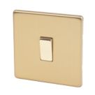 Varilight  10AX 1-Gang 2-Way Light Switch  Brushed Brass