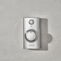 Aqualisa Visage Q HP/Combi Rear-Fed Chrome Thermostatic Single Outlet Concealed Smart Shower with Adjustable Head