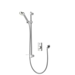 Aqualisa Visage Q HP/Combi Rear-Fed Chrome Thermostatic Single Outlet Concealed Smart Shower with Adjustable Head