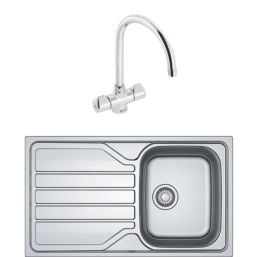 Franke  1 Bowl Stainless Steel Inset Sink & Mixer Tap 860mm x 500mm