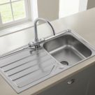 Franke  1 Bowl Stainless Steel Inset Sink & Mixer Tap 860mm x 500mm