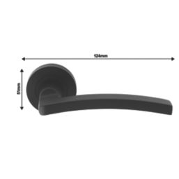 Carlisle Brass Tavira Door Handle Pair Matt Black
