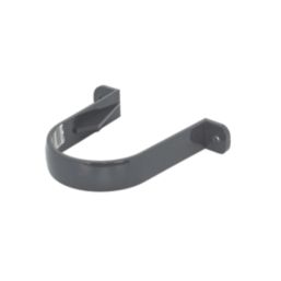 FloPlast  Round Rainwater Downpipe Clips Anthracite Grey 68mm 10 Pack