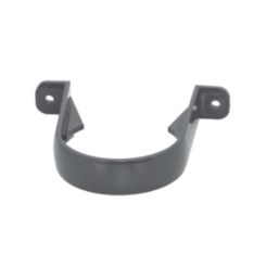 FloPlast  Round Rainwater Downpipe Clips Anthracite Grey 68mm 10 Pack