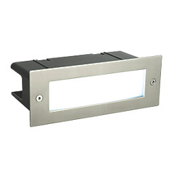 Saxby Seina Outdoor LED Recessed Brick Light Brushed Stainless Steel 4.5W 350lm