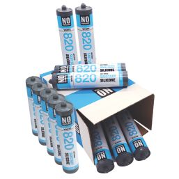 No Nonsense 820 Sanitary Silicone White 310ml 12 Pack