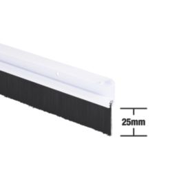 Stormguard Bottom Door Brush Draught Excluder White 1m