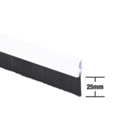 Stormguard Bottom Door Brush Draught Excluder White 1m