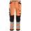 Snickers 6243 Hi-Vis Work Trousers Orange 39" W 32" L