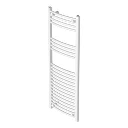 Flomasta 1200mm x 450mm 1672BTU White Curved  Towel Radiator