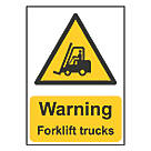 "Warning Fork Lift Trucks" Sign 210mm x 148mm