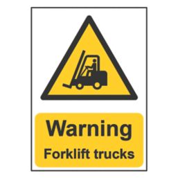Essentials "Warning Fork Lift Trucks" Sign 210mm x 148mm
