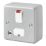 MK Metal-Clad Plus 13A Switched Metal Clad Fused Spur & Flex Outlet with Neon Aluminium with White Inserts