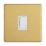 Contactum Lyric 13A Unswitched Fused Spur  Brushed Brass with White Inserts