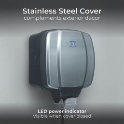 British General  IP66 13A 1-Gang SP Weatherproof Outdoor Switched Socket