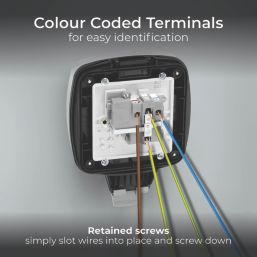 British General  IP66 13A 1-Gang SP Weatherproof Outdoor Switched Socket