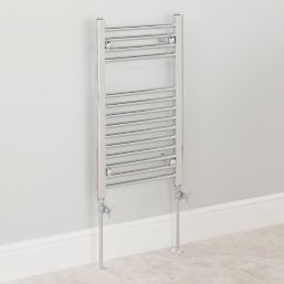 Palermo 15mm x 1/2" Chrome Straight Traditional Manual Radiator Valve Head & Body  2 Pack