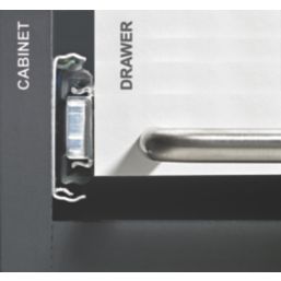 Essentials Steel Full Extension Self-Closing Ball Bearing Drawer Runners 400mm 2 Pack