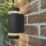 Lutec Focus Outdoor Up & Down Wall Light Matt Black