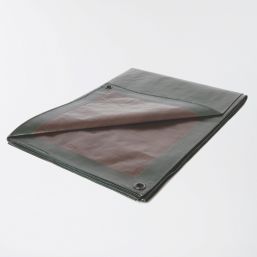 Essentials Tarpaulin Sheet Green / Brown 5m x 8m
