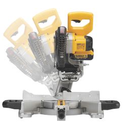 DEWALT DCS365M2-GB 184mm 18V 2 x 4.0Ah Li-Ion XR  Cordless Single-Bevel Sliding Mitre Saw