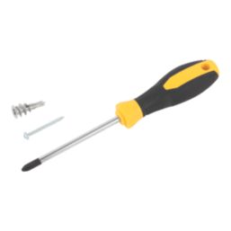 Easyfix  Self-Drill Plasterboard Fixings with Screwdriver Zinc Alloy 32mm 200 Pack