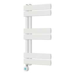 Flomasta 700mm x 400mm 853BTU White Flat Electric Towel Radiator