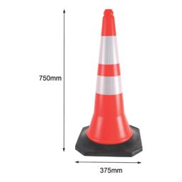 Essentials Barrier06 Safety Cone w/ 2 Strips 750mm