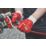 Site  PVC Dipped Gloves Red Medium