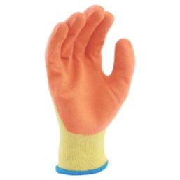 UCI EC-Grip Latex Crinkle Grip Gloves Yellow / Orange Large