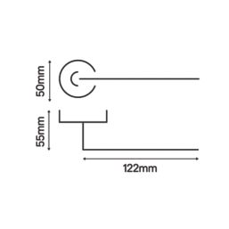 Smith & Locke Beadnell Fire Rated Lever on Rose Door Handles Pair Antique Brass