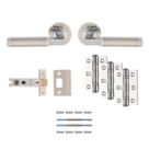 Carlisle Brass Belas Door Handle Pair Satin Nickel