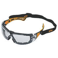Site SEY232 Clear Lens Safety Specs with Band