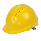 JSP EVO3 Comfort Plus Adjustable Slip Vented Safety Helmet Yellow