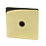 Crabtree Platinum 1-Gang Female Coaxial TV Socket Polished Brass with Black Inserts