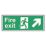 Essentials  Non Photoluminescent "Fire Exit Man Up Right Arrow" Sign 150mm x 400mm