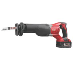 Milwaukee M18 BSX 402C 18V 2 x 4.0Ah Li Ion RedLithium Cordless Sawzall Reciprocating Saw Screwfix