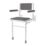 Nymas Wall Mounted Shower Seat with Back Rest and Legs White/Grey