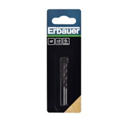 Erbauer  Straight Shank  Brad Point Wood Drill Bits 3mm x 61mm 2 Pack