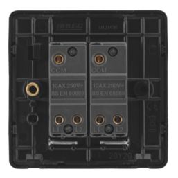 Arlec  10A 2-Gang 2-Way Light Switch  Charcoal