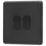 Arlec  10A 2-Gang 2-Way Light Switch  Charcoal