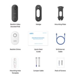 Reolink  Wired PoE Smart Video Doorbell Black