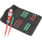 Wera Kraftform Kompakt Extra Slim 1 Tool Finder VDE Interchangeable Insulated Screwdriver Set 8 Pieces