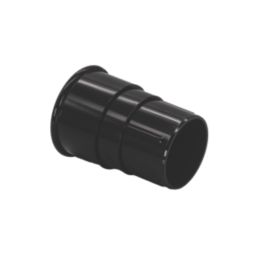 FloPlast MiniFlo Round Downpipe Socket Black 50mm