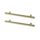 Essentials Annatto T Bar Handles Brushed Brass 220mm 2 Pieces