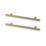 Essentials Annatto T Bar Handles Brushed Brass 220mm 2 Pieces